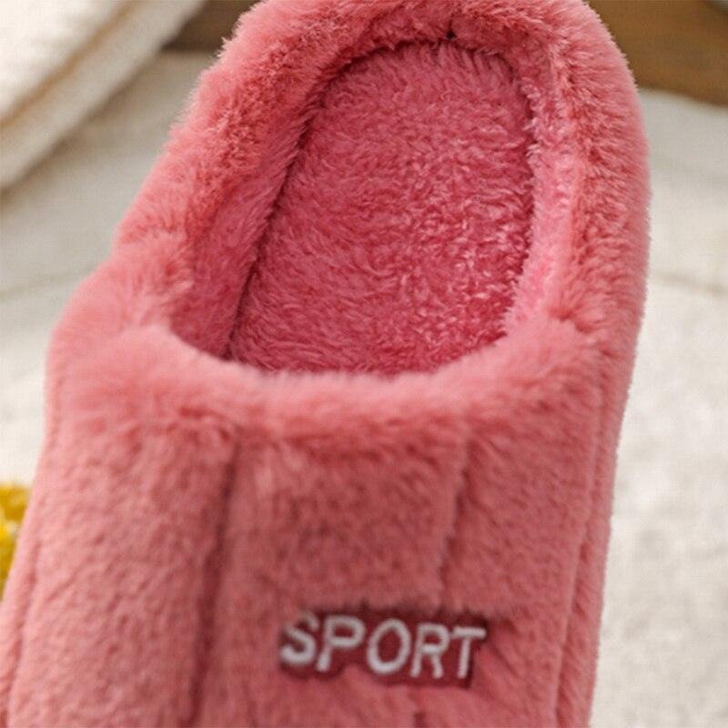 Unisex Plush Indoor House Slippers - Geometric Cozy Bedroom Shoes