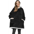 Oversized Fleece Blanket Hoodie - Wearable Blanket with Sleeves