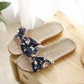 Bohemian Floral Butterfly Knot Flat Women's Beach Flip Flops