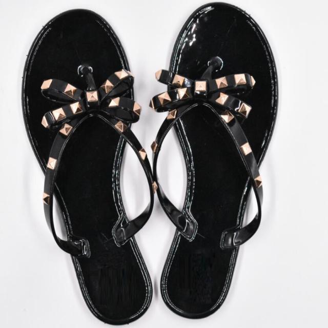 Women’s Bow Flip Flops – Glamorous Flat Beach Sandals