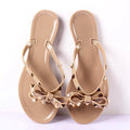 Women’s Bow Flip Flops – Glamorous Flat Beach Sandals