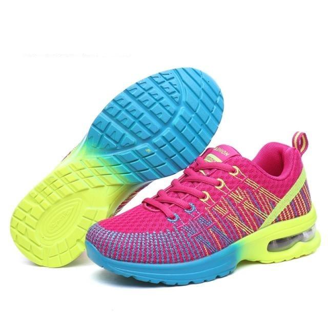 Women’s Athletic Knit Running Sneakers – Breathable Mesh Sport Shoes