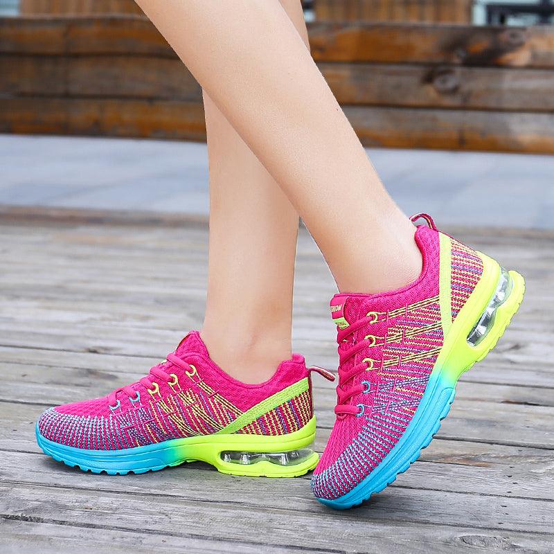 Women’s Athletic Knit Running Sneakers – Breathable Mesh Sport Shoes