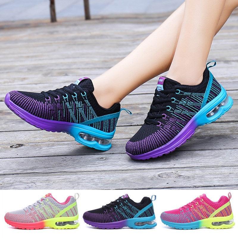 Women’s Athletic Knit Running Sneakers – Breathable Mesh Sport Shoes