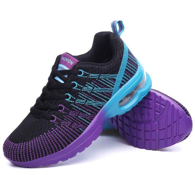 Women’s Athletic Knit Running Sneakers – Breathable Mesh Sport Shoes