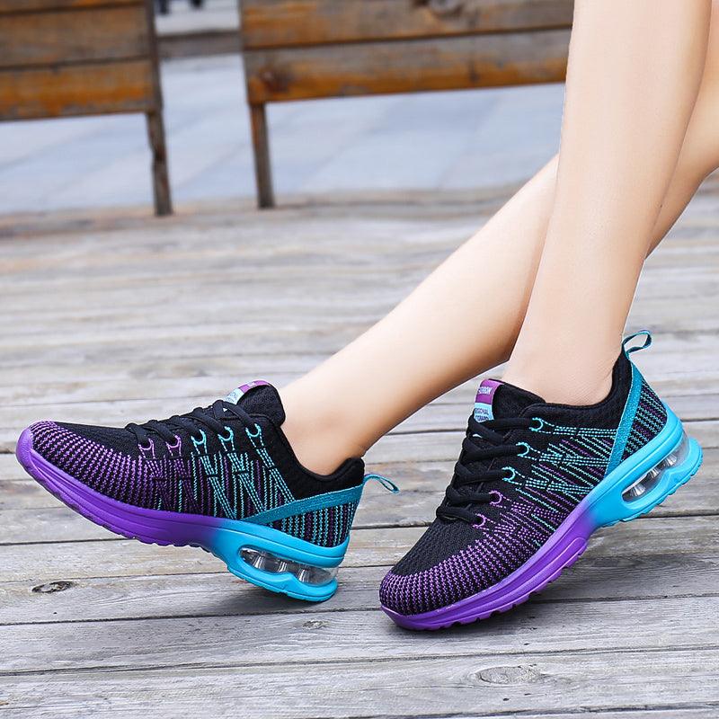 Women’s Athletic Knit Running Sneakers – Breathable Mesh Sport Shoes