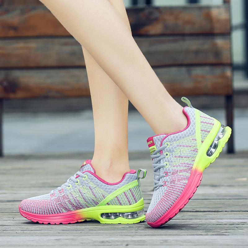 Women’s Athletic Knit Running Sneakers – Breathable Mesh Sport Shoes