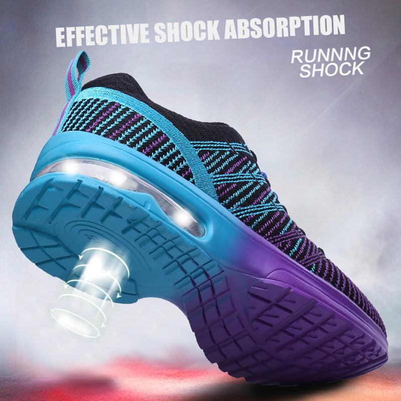 Women’s Athletic Knit Running Sneakers – Breathable Mesh Sport Shoes