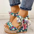 Bohemian Summer Resort Sandals – Elegant Polka Dot Design