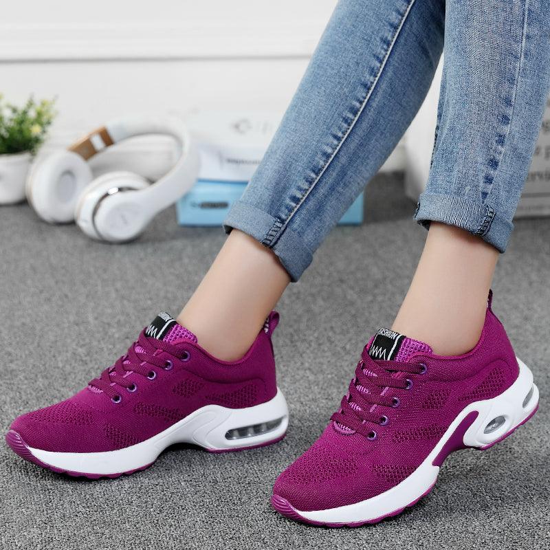 Women’s Air Cushion Mesh Sneakers – Comfortable Running Trainers