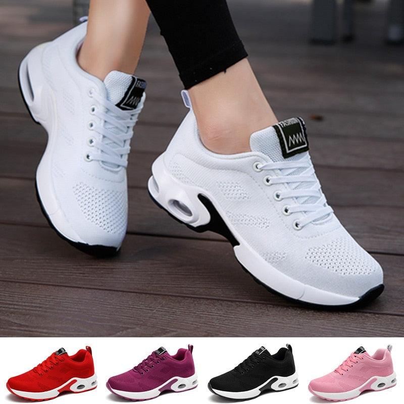 Women’s Air Cushion Mesh Sneakers – Comfortable Running Trainers