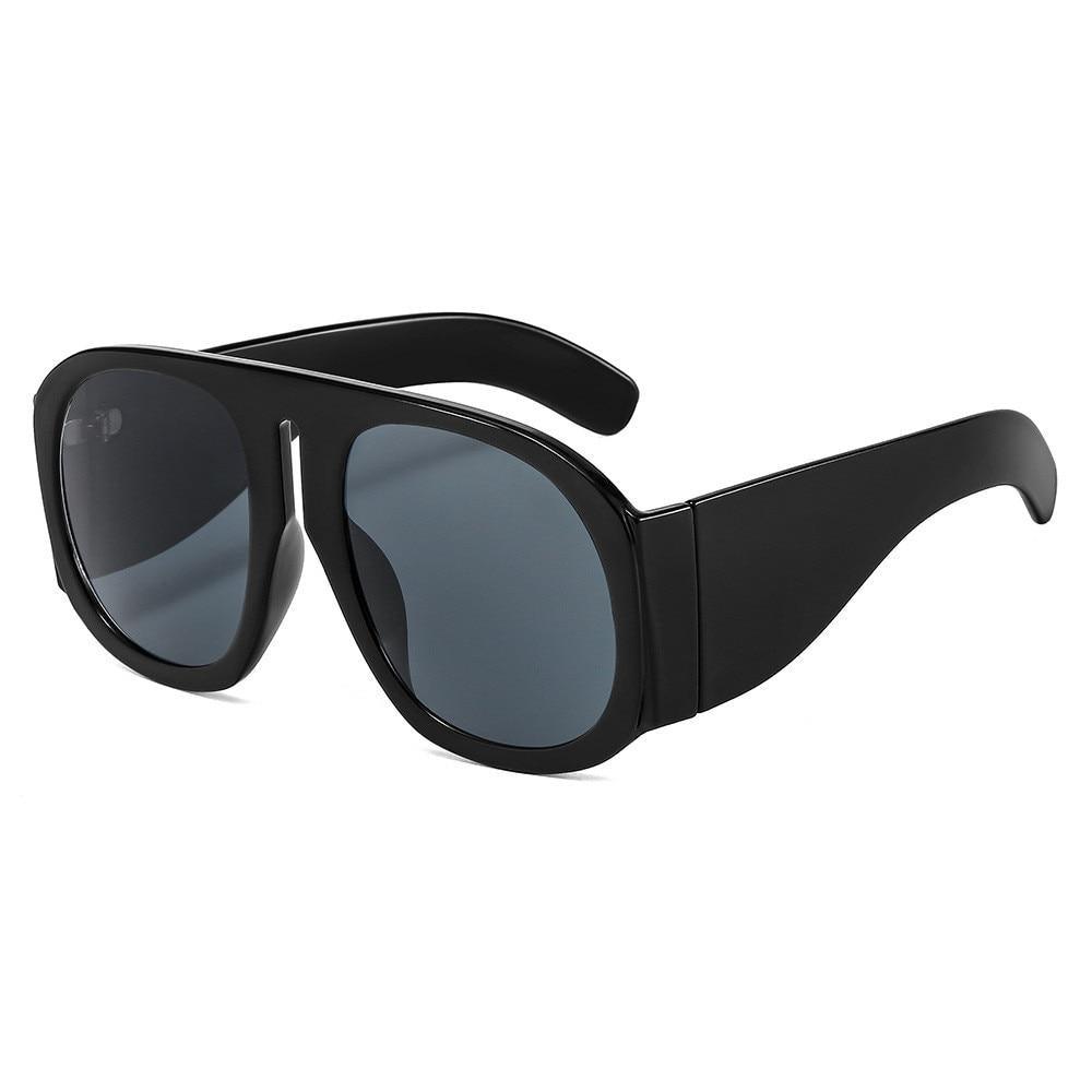 Luxury Oversized Round Sunglasses Designer Retro Style Frames