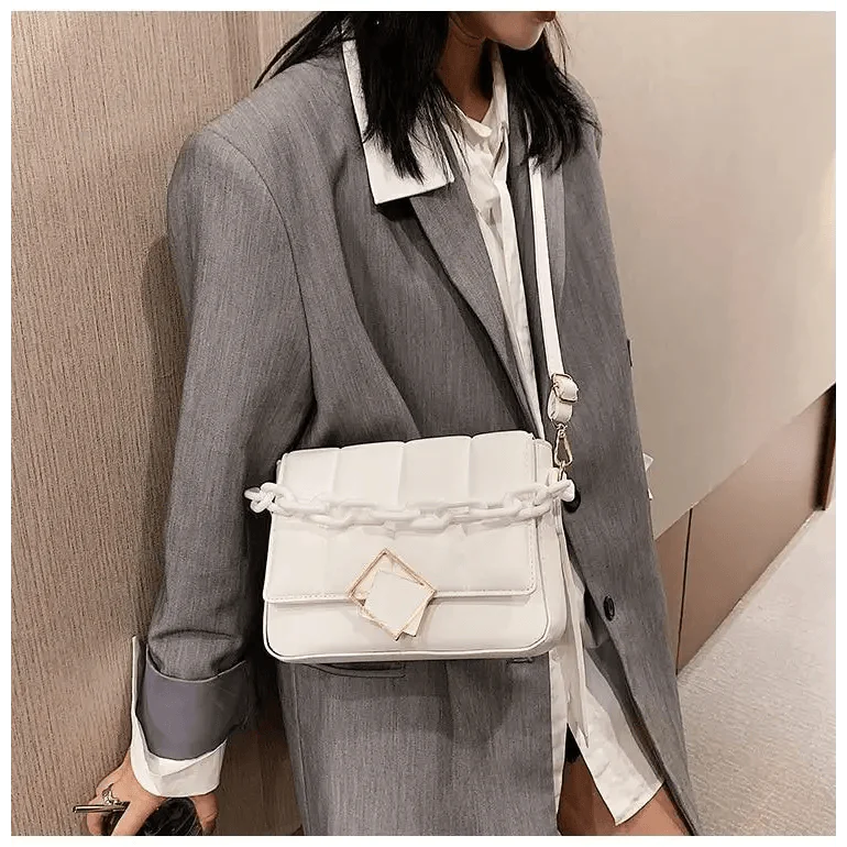 Women's Literary Shoulder Bag with Chain Strap Autumn Winter