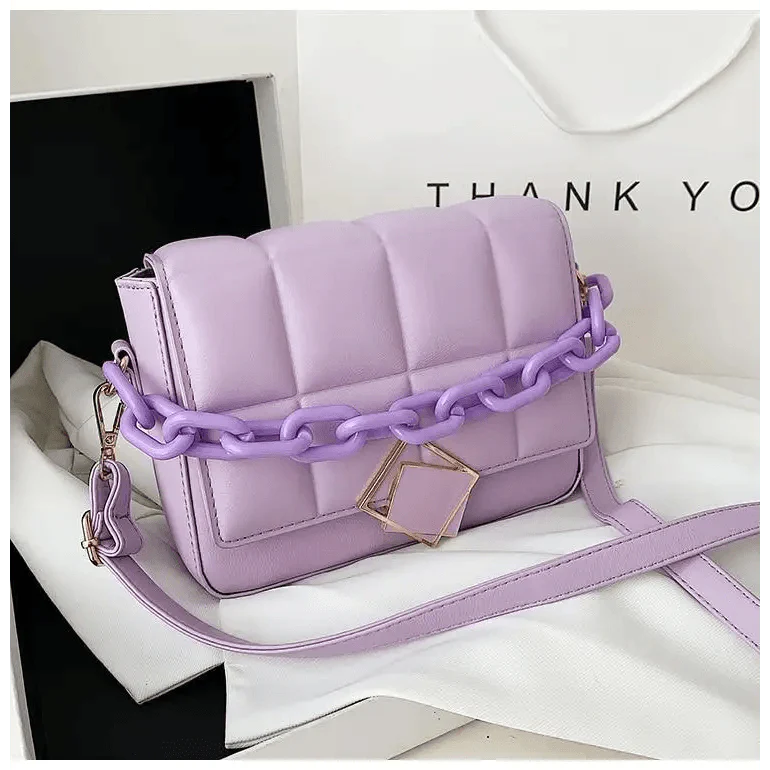 Women's Literary Shoulder Bag with Chain Strap Autumn Winter