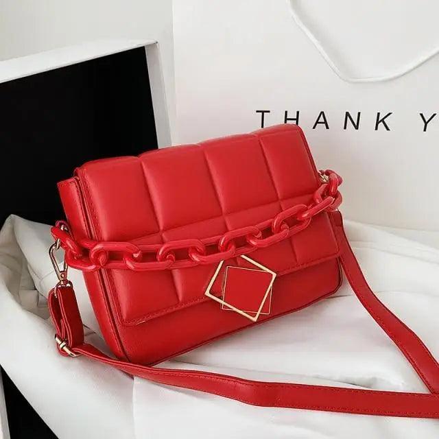 Women's Literary Shoulder Bag with Chain Strap Autumn Winter