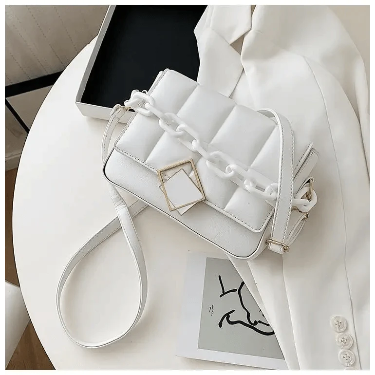 Women's Literary Shoulder Bag with Chain Strap Autumn Winter