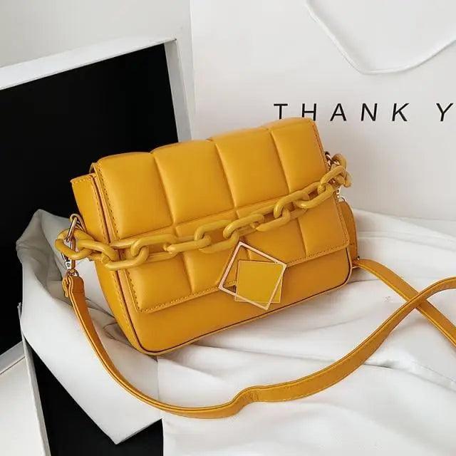 Women's Literary Shoulder Bag with Chain Strap Autumn Winter