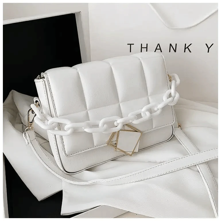 Women's Literary Shoulder Bag with Chain Strap Autumn Winter