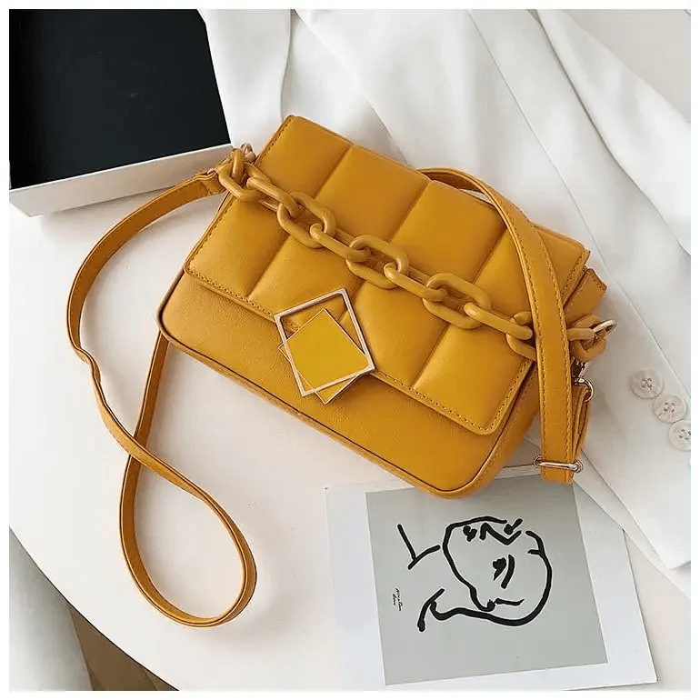 Women's Literary Shoulder Bag with Chain Strap Autumn Winter