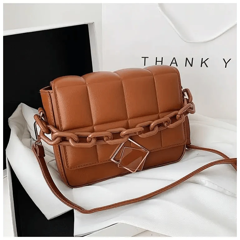 Women's Literary Shoulder Bag with Chain Strap Autumn Winter