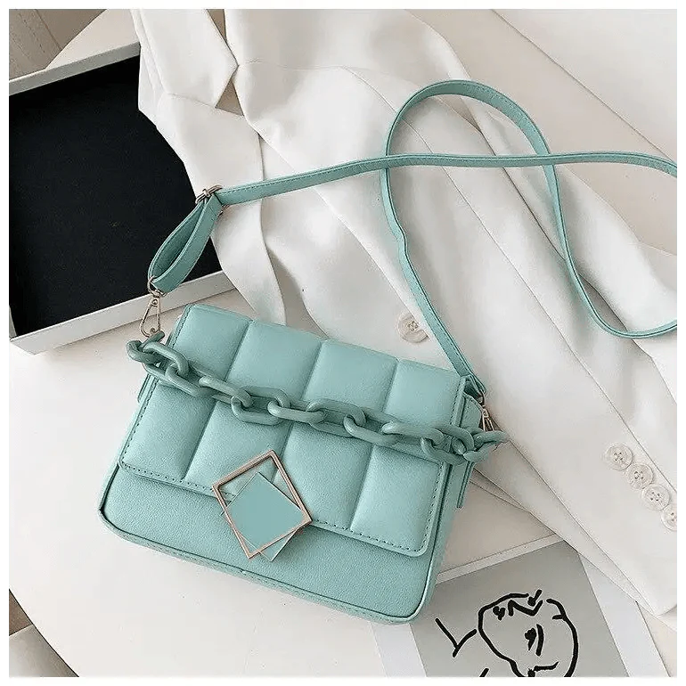 Women's Literary Shoulder Bag with Chain Strap Autumn Winter