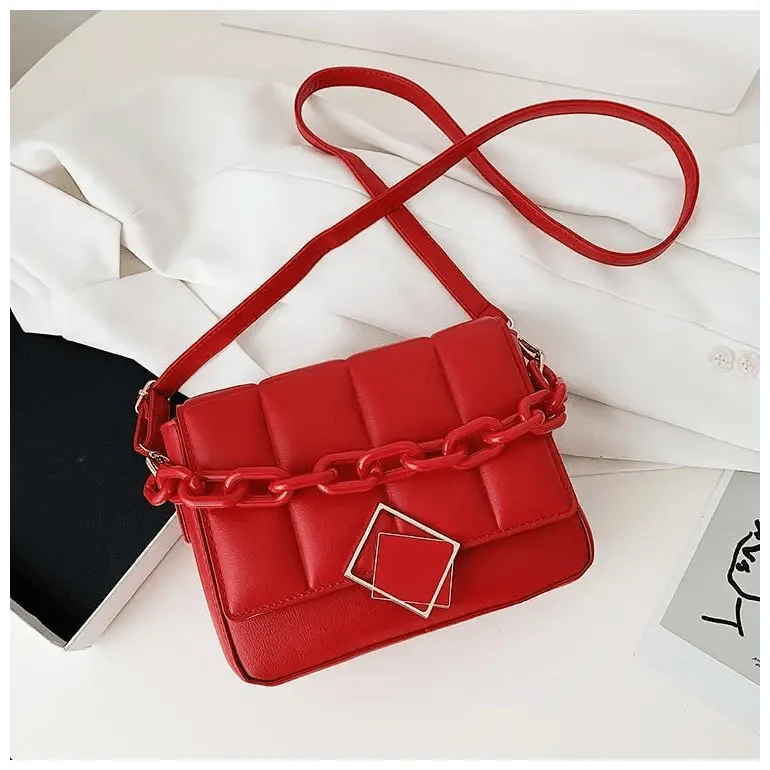 Women's Literary Shoulder Bag with Chain Strap Autumn Winter
