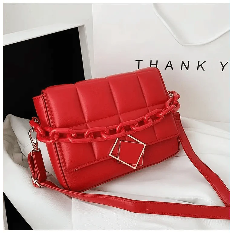 Women's Literary Shoulder Bag with Chain Strap Autumn Winter