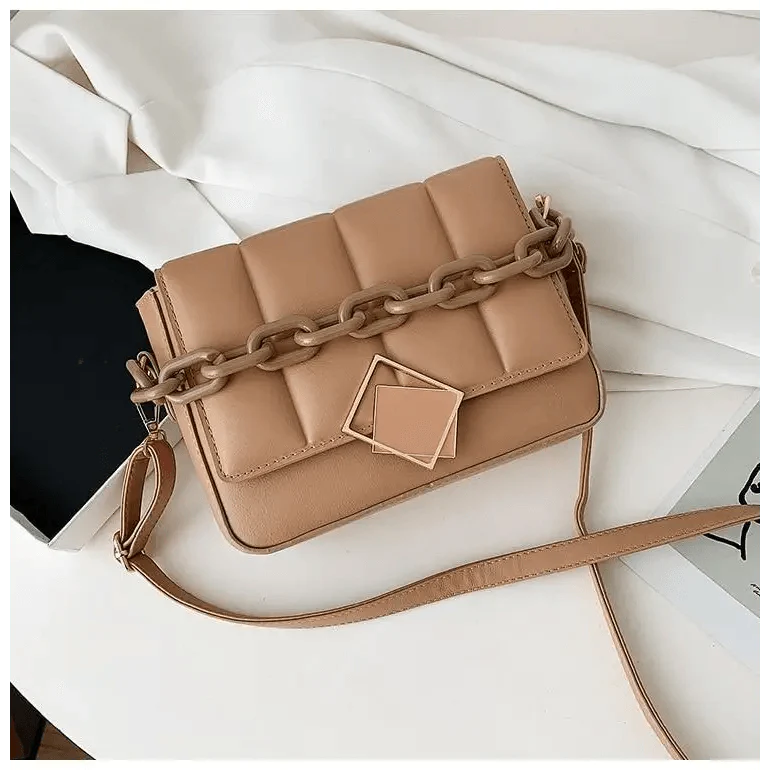 Women's Literary Shoulder Bag with Chain Strap Autumn Winter