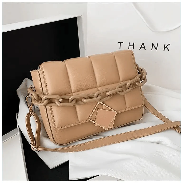 Women's Literary Shoulder Bag with Chain Strap Autumn Winter