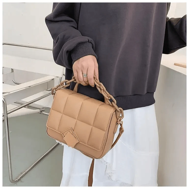 Women's Literary Shoulder Bag with Chain Strap Autumn Winter