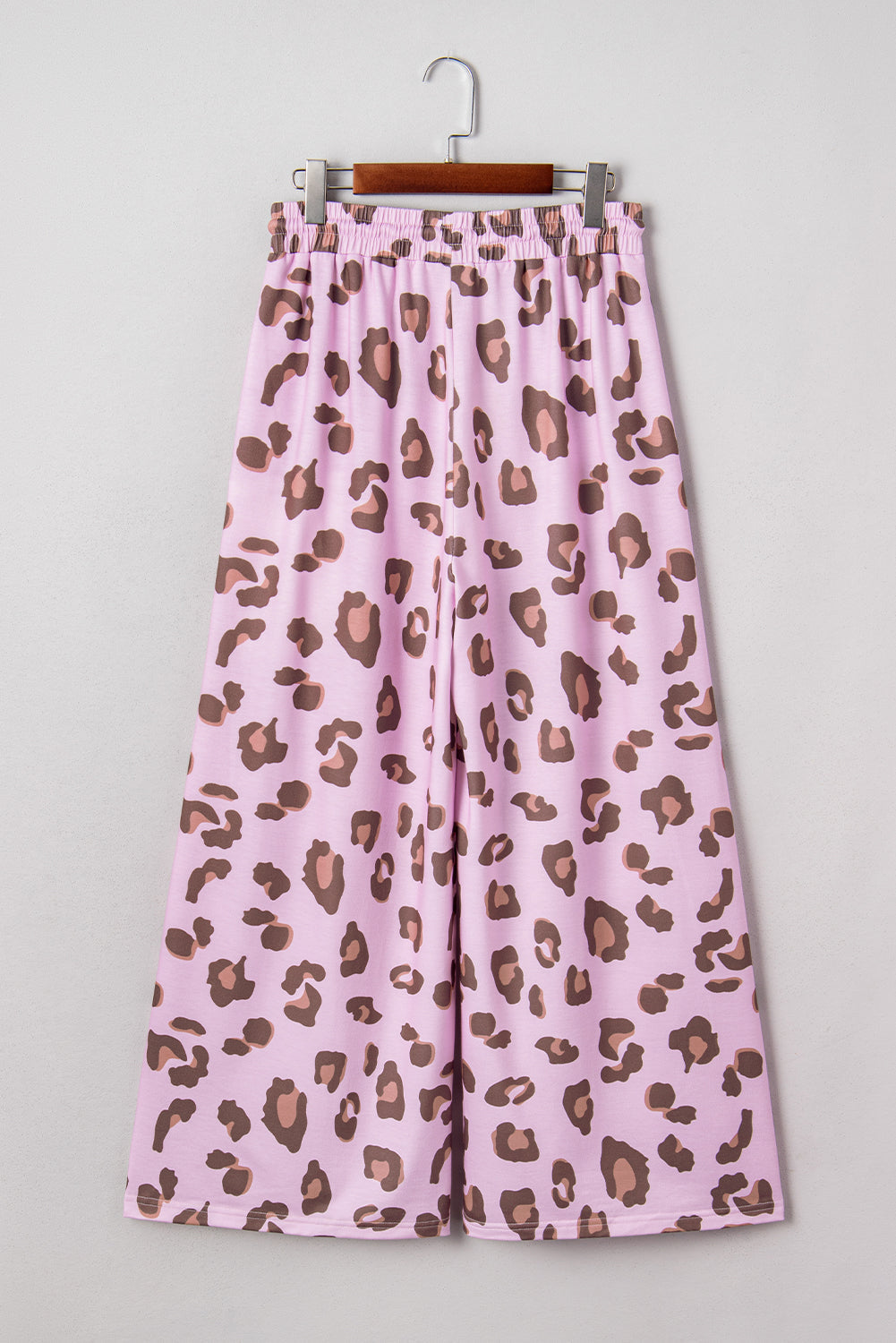Leopard Drawstring High Waist Pocketed Pants