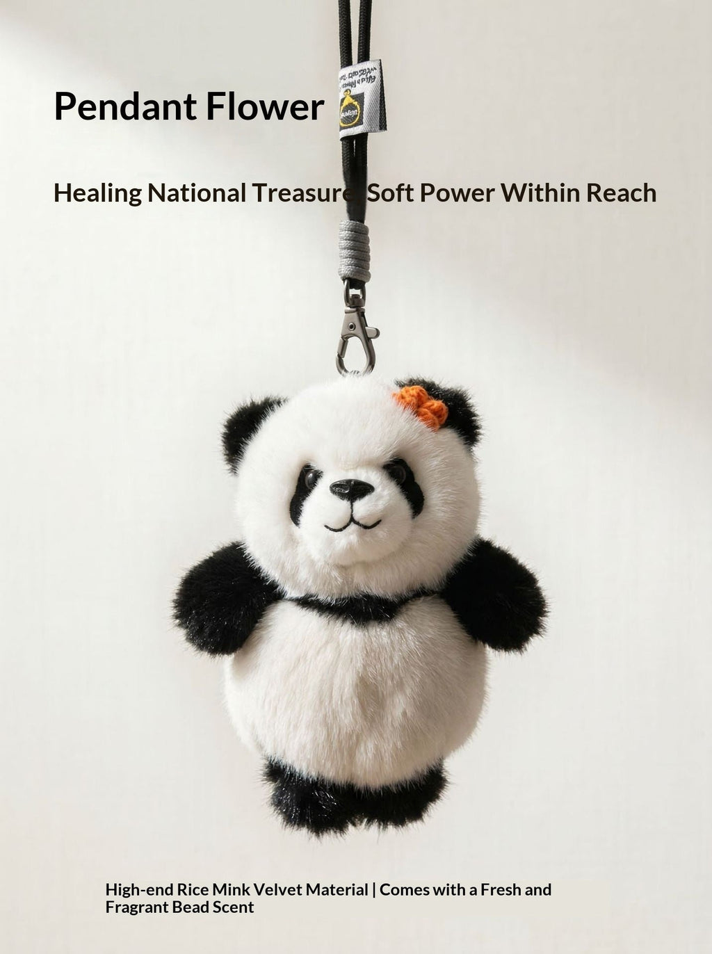 Kawaii Panda Plush Toy Pendant - Scented Bag Charm & Keychain