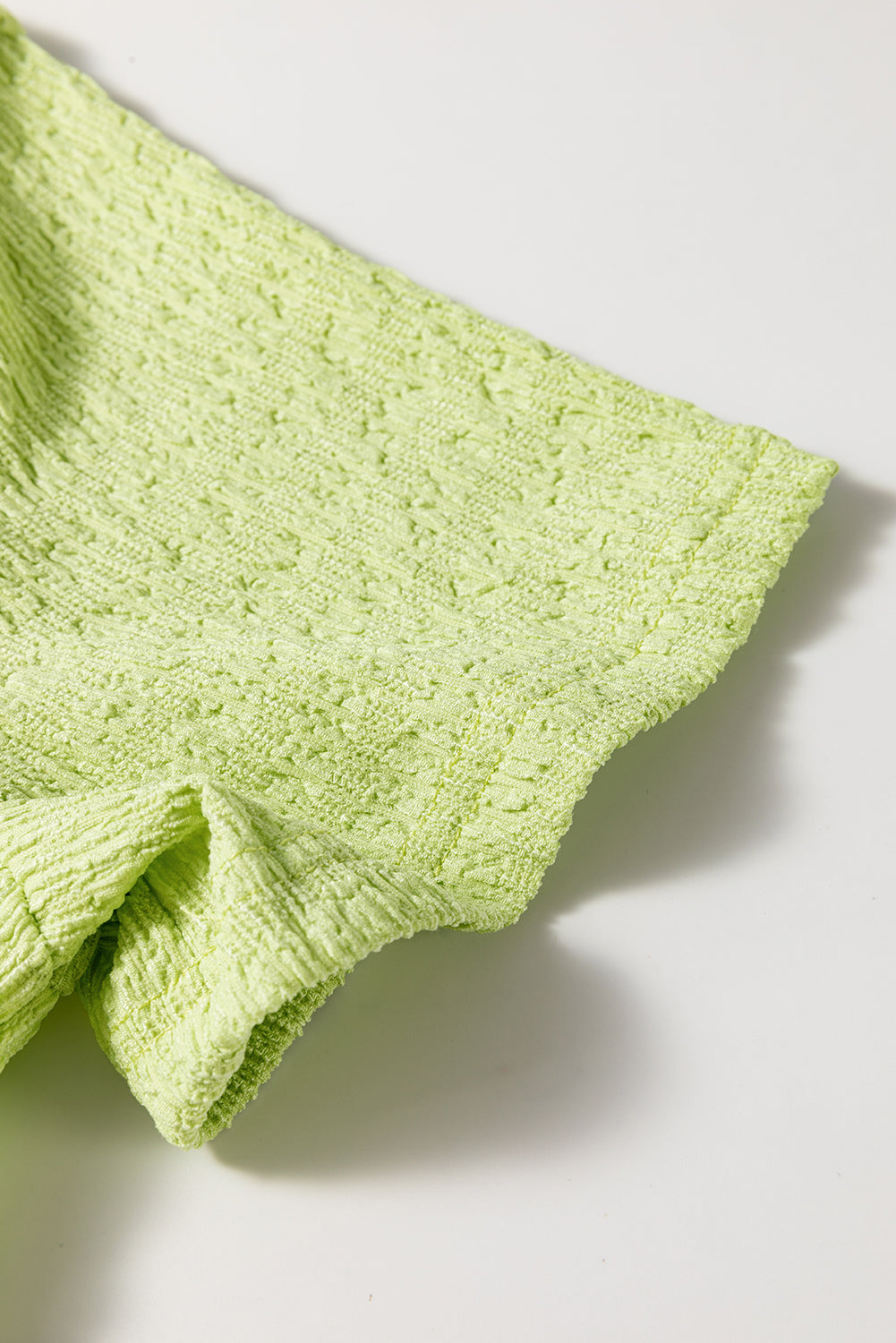 Textured Short Sleeve Patch Pocket Romper