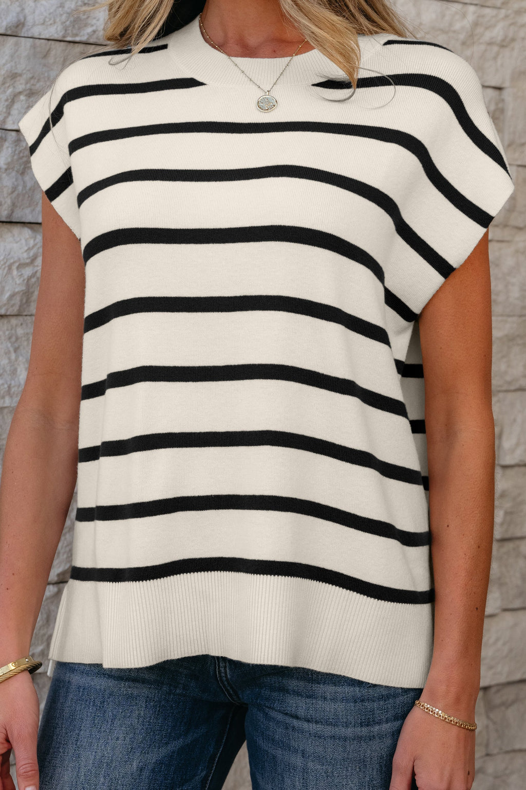 Alayna Crewneck Short Sleeve Sweater