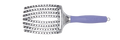 Olivia Garden Fingerbrush curved and vented combo paddle brush in silver and lavender