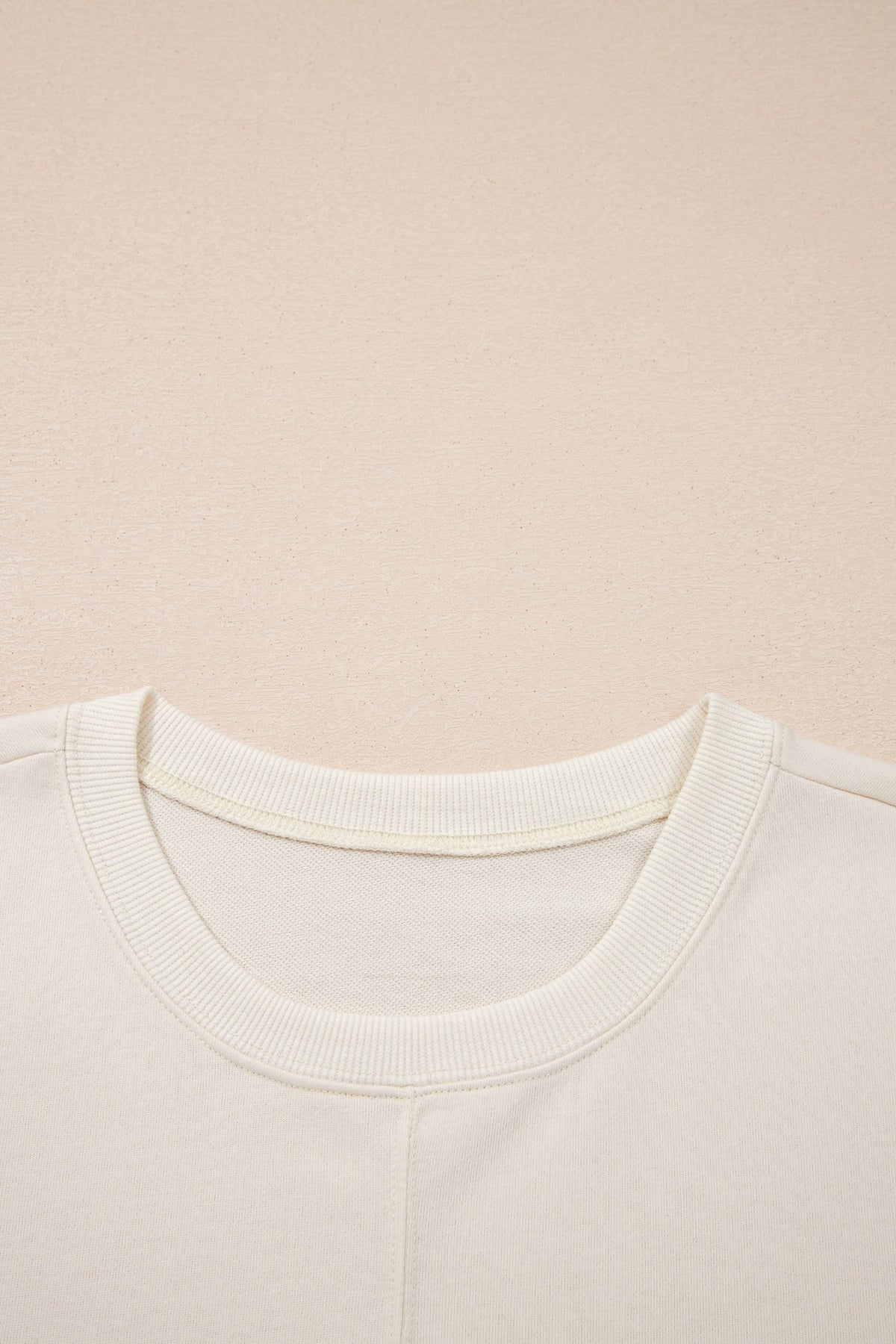 Solid Textured Raw Edge Top and Short Set