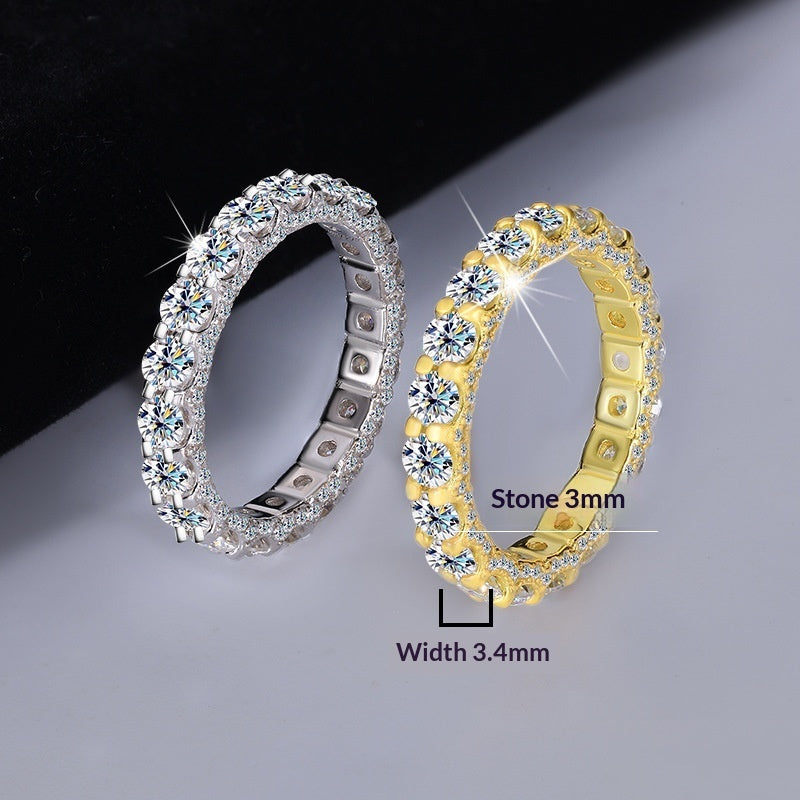 Sterling Silver Moissanite Ring For Women