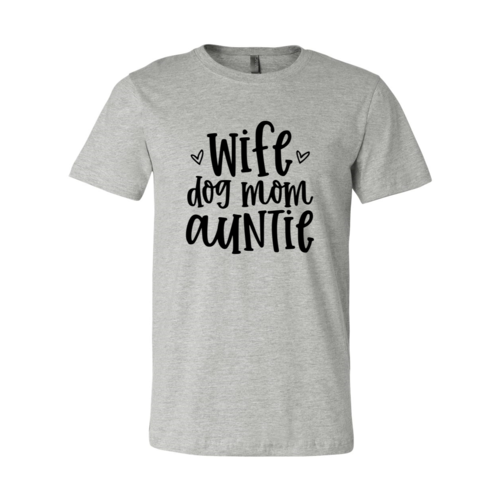 Wife Dog Mom Auntie Graphic T-Shirt - Soft Heather Mauve Tee - Image 8