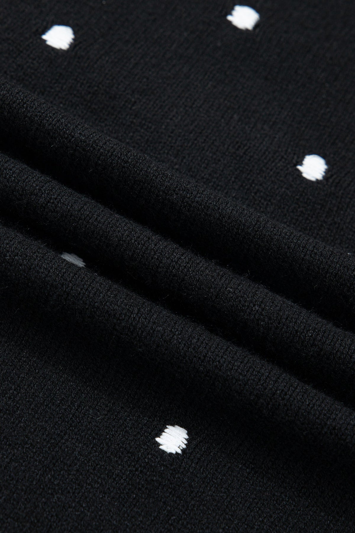 Polka Dot Bubble Short Sleeve Sweater