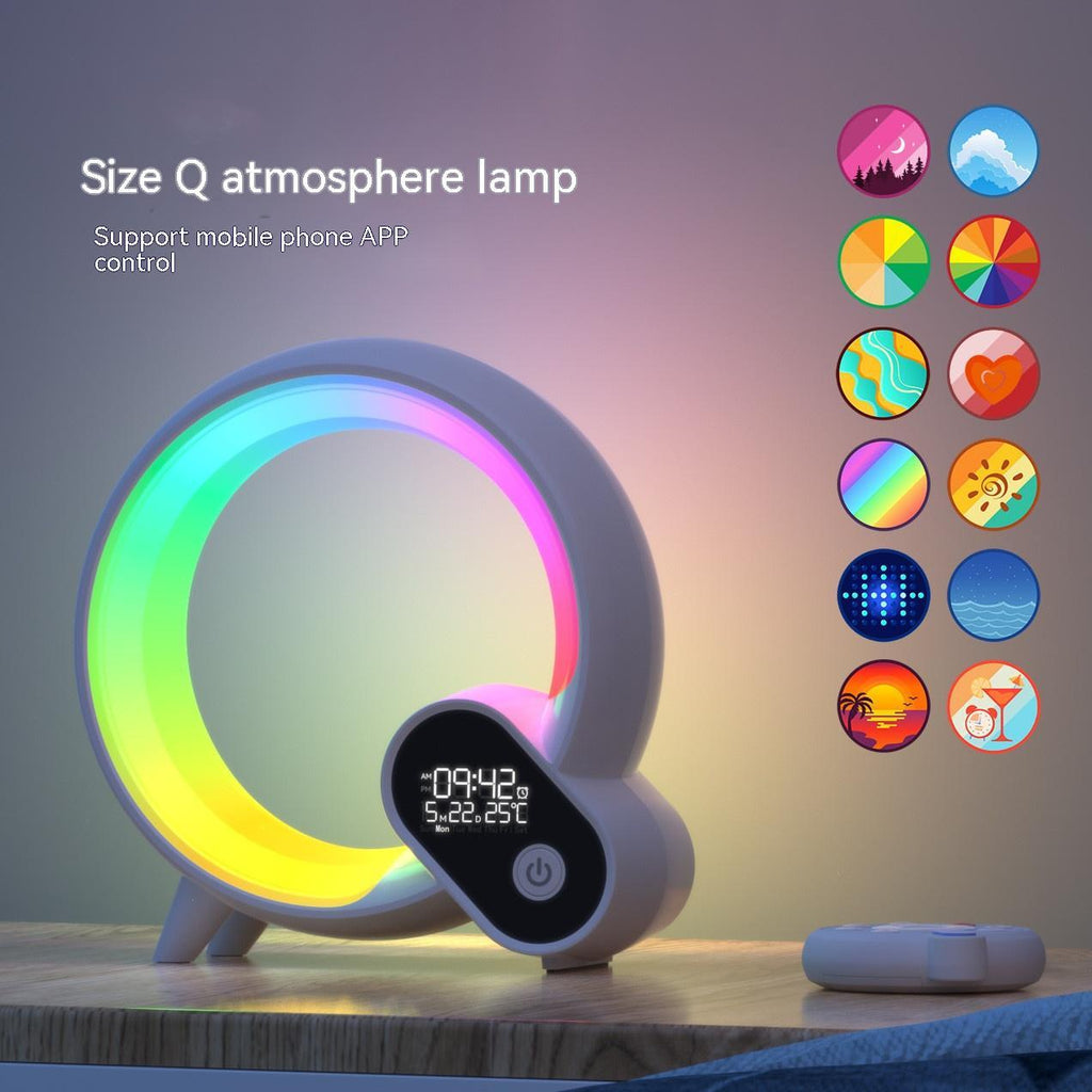 Creative Q Sunrise Alarm Clock with smartphone app control and colorful RGB atmosphere light