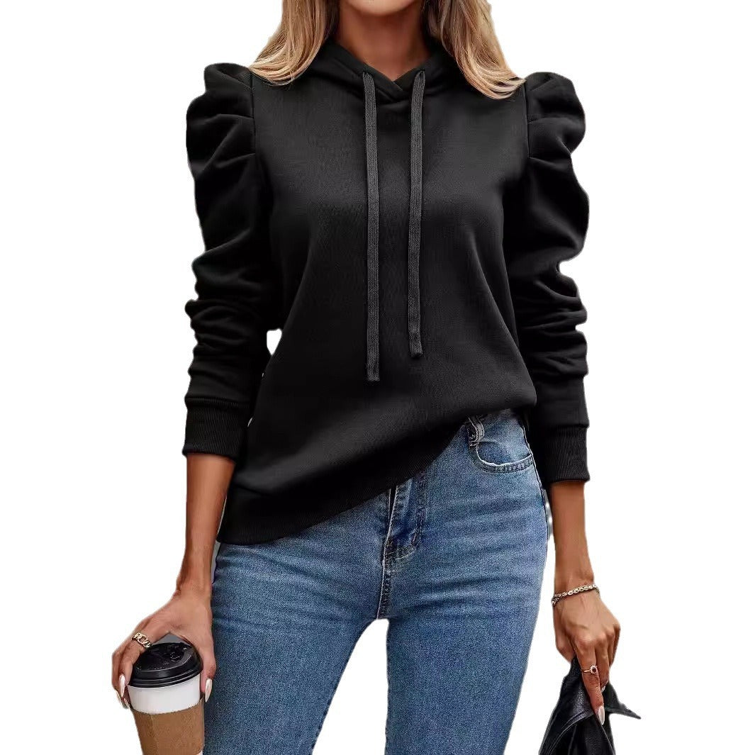 Women's Solid Color Long-Sleeve Knit Sweater - Casual Crew Neck Top