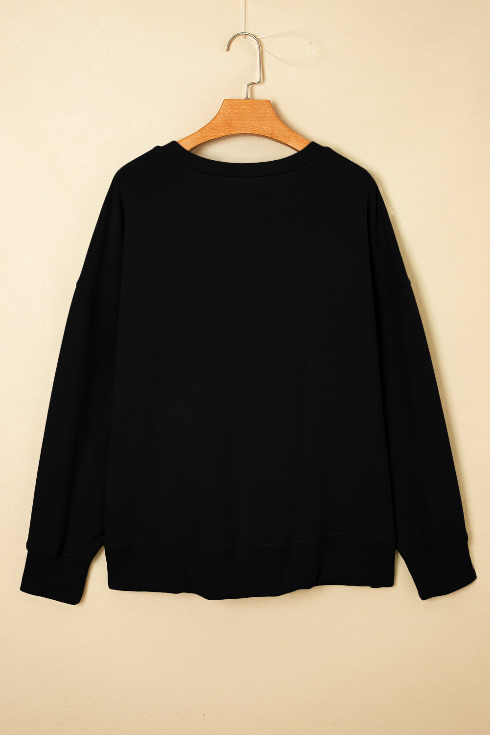 Plus Size Solid Buttoned Henley Sweatshirt
