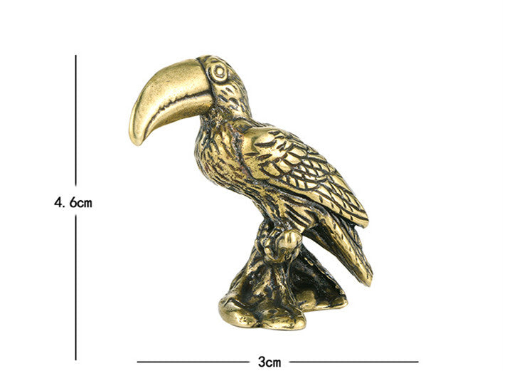 Antique Copper Solid Pure Copper Parrot Ornaments
