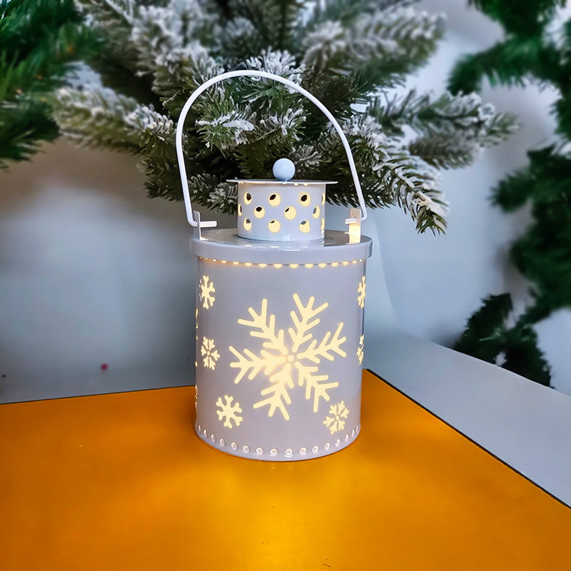 Nordic Style LED Christmas Lantern - Flickering Holiday Candle