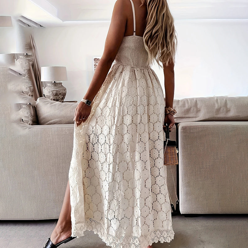 Women's Elegant Lace Jumpsuit Sleeveless V-Neck Summer Romper