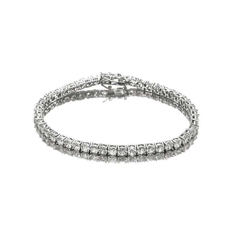 Mens Bracelet And Copper Necklace With Micro-paved Zircons