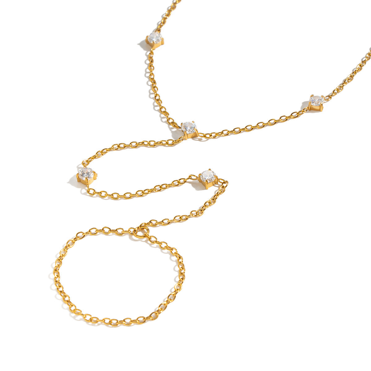 Zircon Fingerless Bracelet For Women