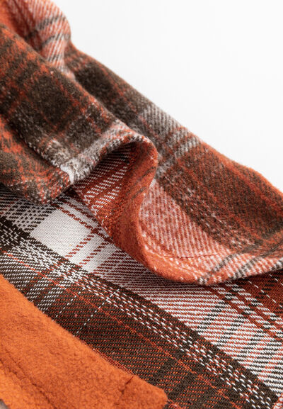 Classic Plaid Button Up Long Sleeve Jacket for Toddlers and Girls