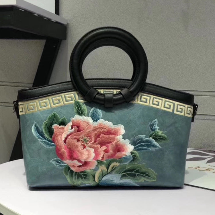 Embroidered Handbag for Women with Qipao Design