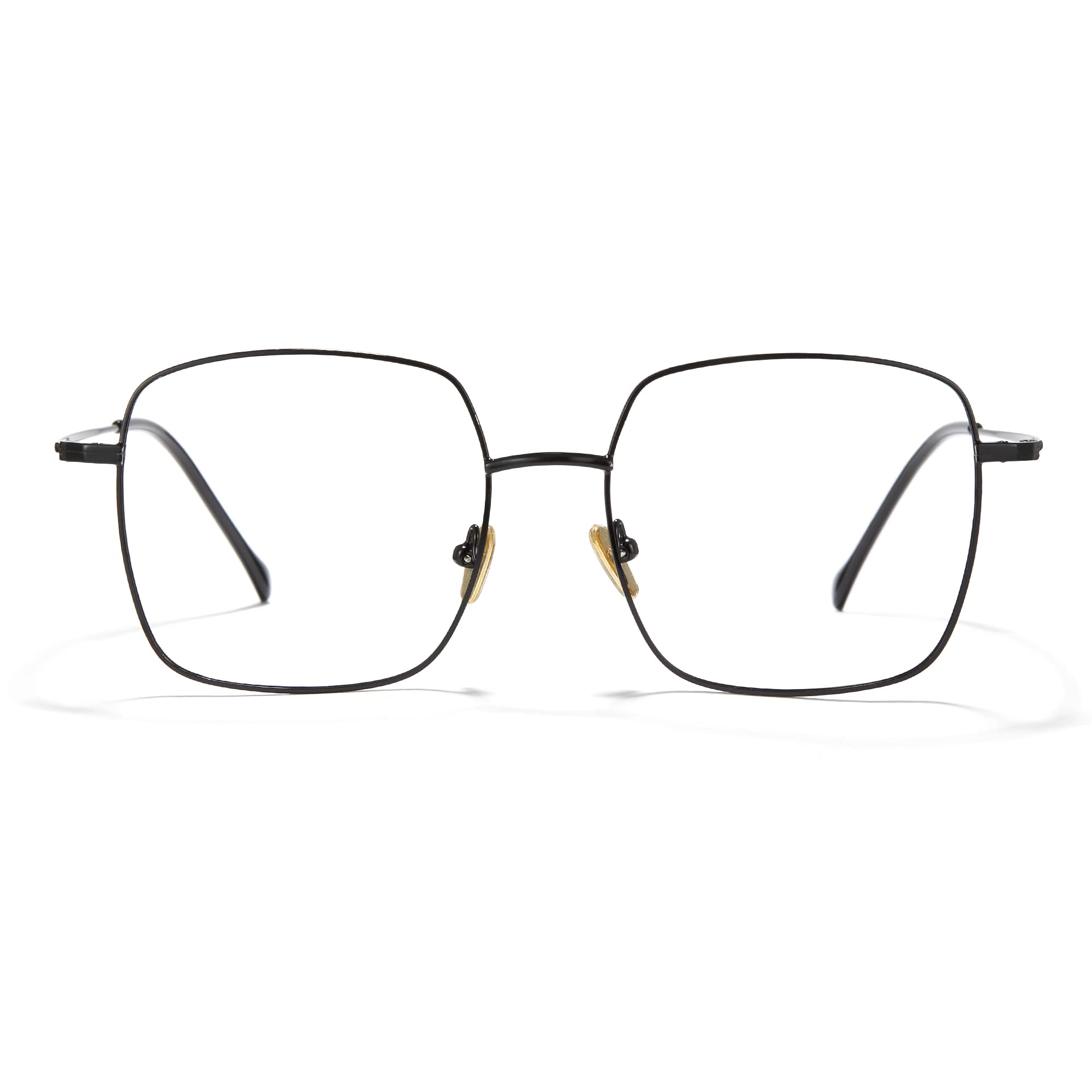 Cyxus Women Blue Light Bloking Glasses Anti Blue Light Glasses Square Rertro Metal Frame Glasses Black